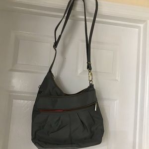 Travel-on anti-theft crossbody purse.